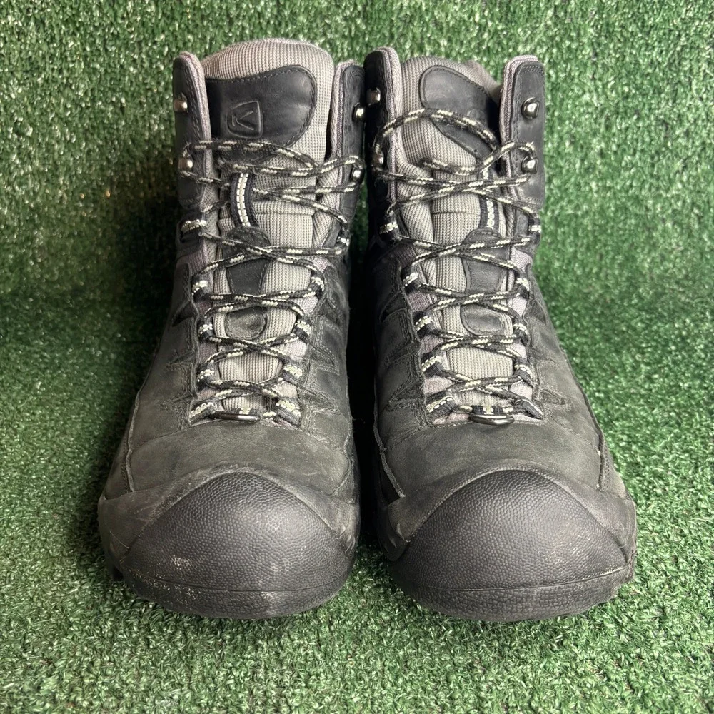 Keen Delta Leather Waterproof Hiking Outdoor Trail Winter Boots Black Mens Sz 10